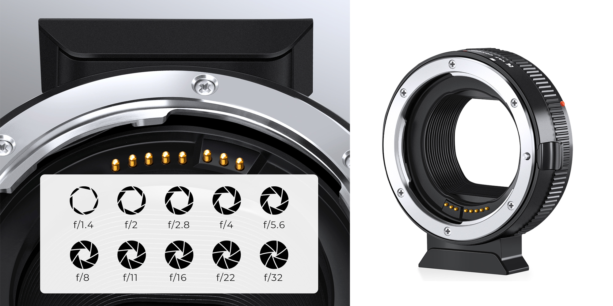 Adapter bagnetowy K&F Concept - Canon EF / Canon RF